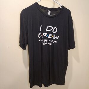 I do Crew unisex black canvas graphic t-shirt size XL